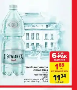 Carrefour Woda mineralna Cisowianka oferta