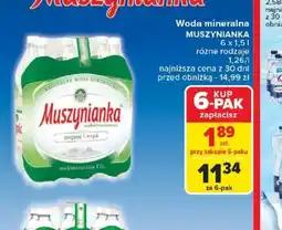 Carrefour Woda mineralna Muszynianka oferta