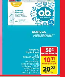 Carrefour Tampony higieniczne O.B. Pro Comfort oferta
