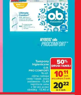 Carrefour Tampony higieniczne O.B. Pro Comfort oferta