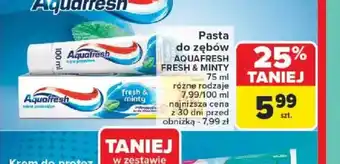 Carrefour Pasta do zębów Aquafresh Fresh & Minty oferta