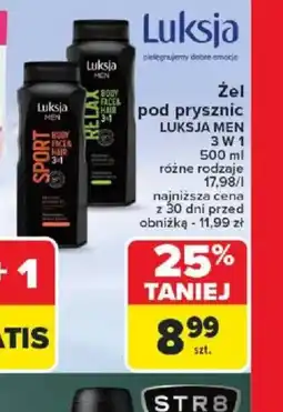 Carrefour Zel pod prysznic Luksja Men oferta