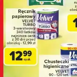 Carrefour Ręcznik papierowy Velvet Turbo oferta