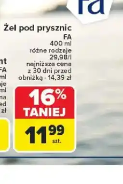 Carrefour Zel pod prysznic Fa oferta