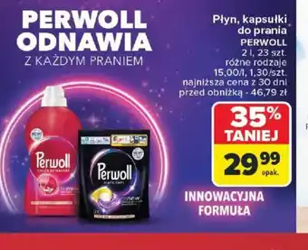 Carrefour Płyn, kapsułki do prania Perwoll oferta