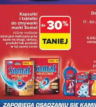 Carrefour Kapsułki i tabletki do zmywarki marki Somat oferta
