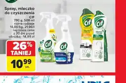Carrefour Spray, mleczko do czyszczenia CIF oferta