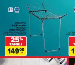 Carrefour Suszarka balkonowa Pegasus Diamond Black oferta
