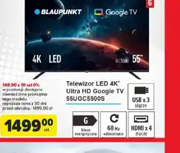 Carrefour Telewizor LED 4K Ultra HD Google TV Blaupunkt 55UGC5500S oferta