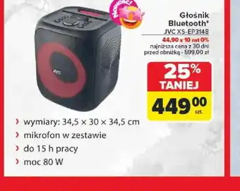 Carrefour Głośnik Bluetooth JVC XS-EP316D oferta