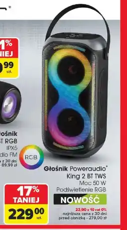 Carrefour Głośnik Poweraudio King 2 BT TWS oferta