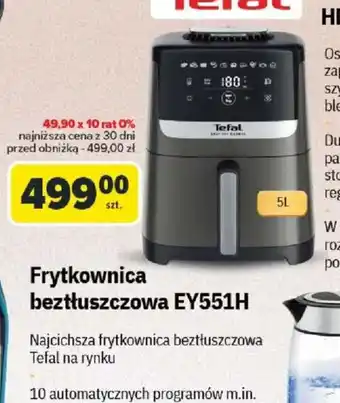 Carrefour Frytkownica beztłuszczowa Tefal EY551H oferta