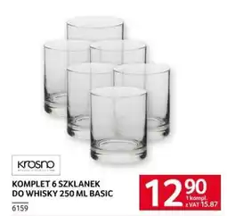 Selgros Komplet 6 szklanek do whisky 250 ml Basic oferta