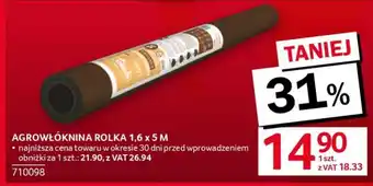 Selgros AGROWŁÓKNINA ROLKA 1,6 x 5 M oferta
