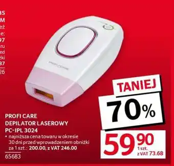 Selgros PROFI CARE DEPILATOR LASEROWY PC-IPL 3024 oferta