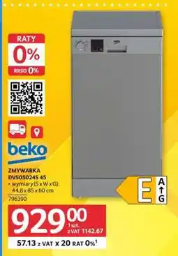 Selgros Zmywarka DVS05024S 45 oferta