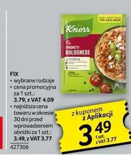 Selgros Knorr Fix Spaghetti Bolognese oferta