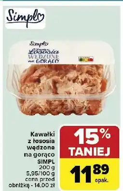 Carrefour Łosoś kawałek wędzony na gorąco Simpl oferta