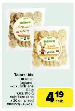 Carrefour Biotalarki kukurydziane z nasionami chia Biojeje oferta