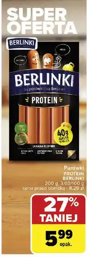 Carrefour Parówki protein Morliny berlinki oferta