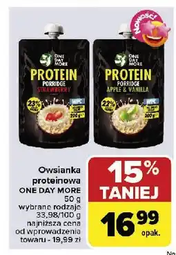 Carrefour Owsianka proteinowa jabłko i wanilia One day more oferta