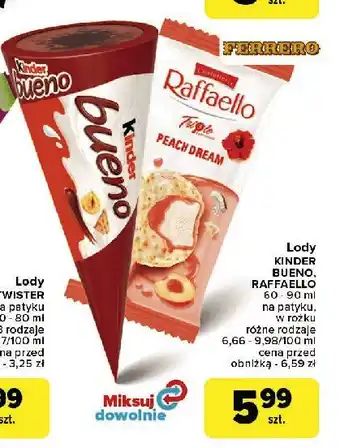 Carrefour Lód peach dream Raffaello oferta