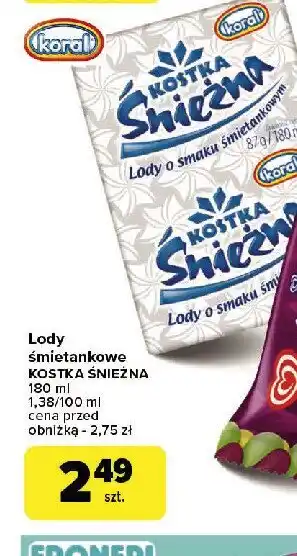 Carrefour Lód śmietankowy Koral oferta