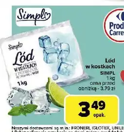 Carrefour Lód w kostkach Simpl oferta