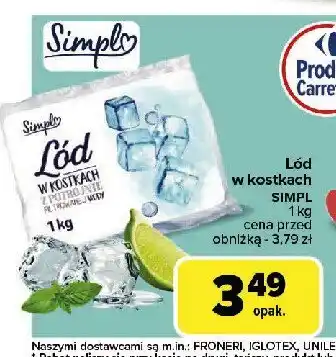 Carrefour Lód w kostkach Simpl oferta