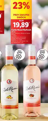 Lidl Wino Carlo Rossi Refresh Tropical Moscato oferta