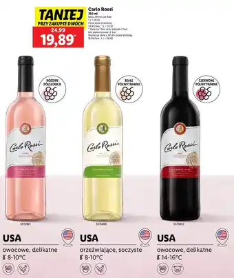 Lidl Wino Carlo Rossi Red oferta
