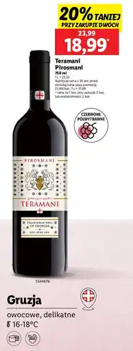 Lidl Wino Pirosmani Teramani Semi Dry oferta