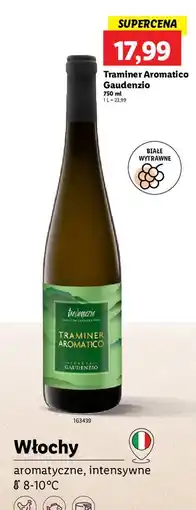 Lidl Wino Traminer Aromatico Gaudenzio oferta