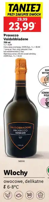 Lidl Wino Valdobbiadene Prosecco Superiore Extra Dry oferta