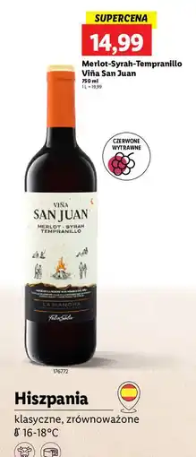 Lidl Wino Vina San Juan Tempranillo oferta