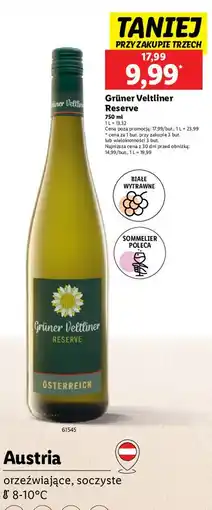 Lidl Wino Gruner Veltliner Reserve oferta
