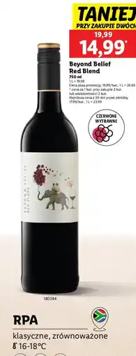 Lidl Wino Beyond Belief Red Blend oferta