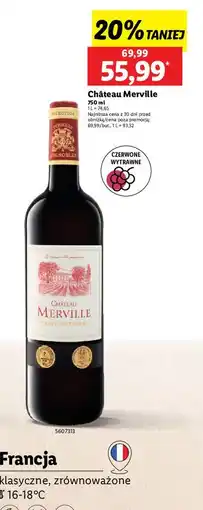 Lidl Wino Chateau Merville Saint Estephe oferta