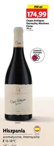 Lidl Wino wytrawne garnacha Martinez Corta Cepas Antiquas oferta