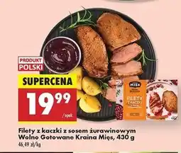 Biedronka Filety z kaczki sosem żurawinowym Kraina Mięs oferta
