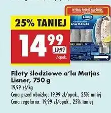 Biedronka Filety śledziowe a'la matjas klasyczne Lisner oferta