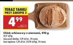 Biedronka Chleb orkiszowy z ziarnami oferta