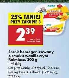 Biedronka Serek waniliowy Rolmlecz oferta