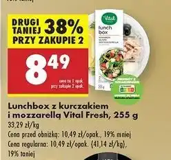 Biedronka Lunchbox z mozzarellą i kurczakiem Vital Fresh oferta
