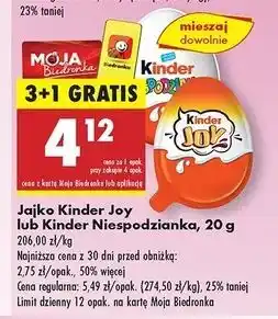 Biedronka Jajko z niespodzianką Kinder Joy oferta