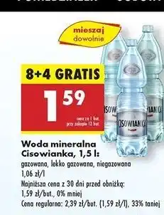 Biedronka Woda lekko gazowana Cisowianka oferta