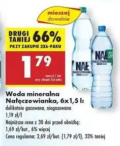 Biedronka Woda delikatnie gazowana Nałęczowianka oferta