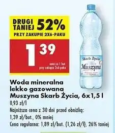 Biedronka Woda lekko gazowana Muszyna Skarb Życia oferta