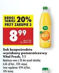 Biedronka Sok pomarańczowy Vital Fresh oferta