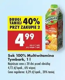 Biedronka Sok multiwitamina Tymbark oferta